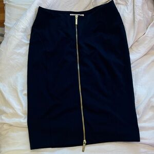 MICHAEL Michael Kors Blue Midi Pencil Skirt with Slit